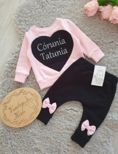 Zestaw puder z czarnym kokardki 2 el