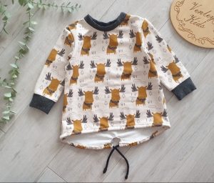 Bluza przedłużana ŁOSIE Z GRAFITEM 