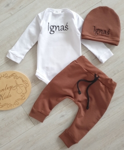 Zestaw biel z brązem 3 el