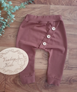 Spodnie BASIC z guzikami DREWNIANYMI