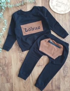 Zestaw basic ZIP czarny z brazem 