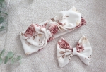 Zestaw pinapka + kokardka HERBACIANE RÓŻE