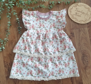 Sukienka MINI FLOWERS z koronką