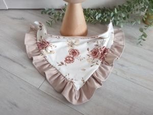 HERBACIANE RÓŻE chusta z falbanką  