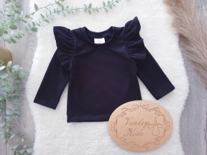 Bluzka czarna z falbankami 