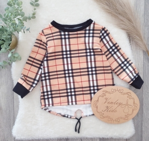 Bluza przedłużana KRATA BRĄZ