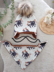 PUMA zestaw zimowy z pomponem