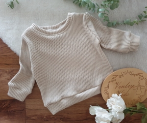 Sweterek oversize beż