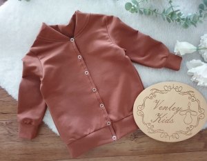 Bluza na napki - brąz 