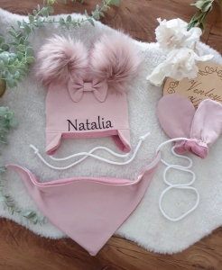 Zestaw zimowy 3 el  kwarc z imieniem