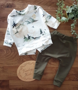 Zestaw ZIMA z khaki oversize 2 el