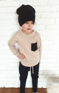 BASIC beż z czarnym prążek 