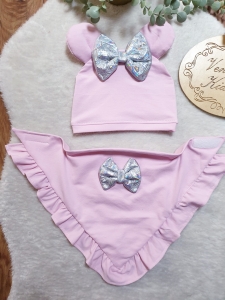 Czapka z chustą puder z HOLO gwiazdy UNICORN