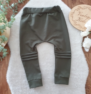 Spodnie KHAKI z przeszyciami 