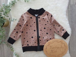 R.80 Bluza KROPY NA BRĄZIE Bomberka na zamek 