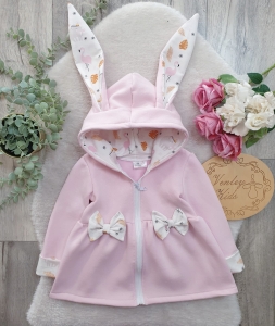 Płaszczyk Królik puder z flaming gold