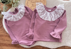 Body / Bluzeczka JAGÓDKA z haft na tiulu 