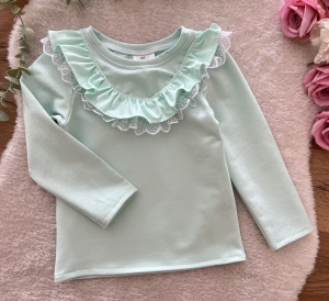 Body / bluzeczka z falbanką 3 d  mięta