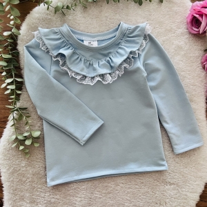 Body / bluzeczka z falbanką 3 d  błękit