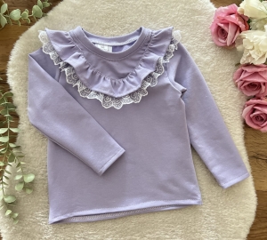 Body / bluzeczka z falbanką 3 d  lila