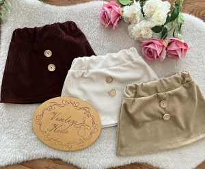 Spódniczka SZTRUKS BEIGE&BROWN 3D