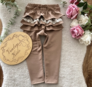 Leginsy premium jasny brąz 