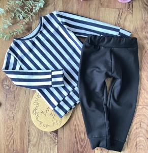 PASY GRANATOWE z czarnym  - wyprzedaż