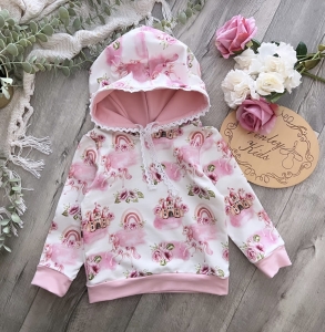 Bluza jednorożec  z koronką  