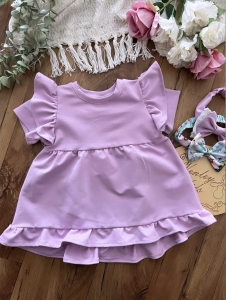 Tunika rozkloszowana lila