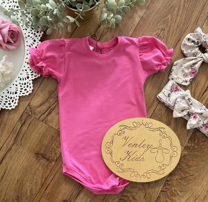 Body / bluzka RÓŻOWA z  bufką 