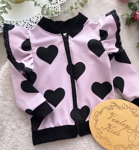 Bluza bomberka Serca na lili 