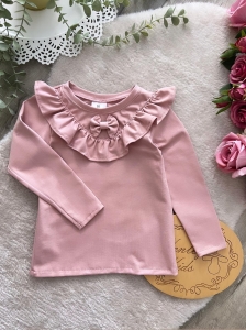 Body / Bluzeczka falbanka i kokardką kwarc