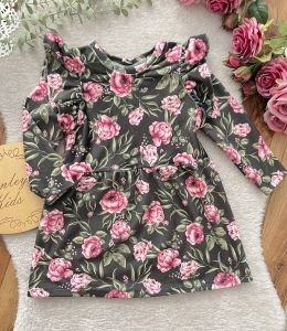 Sukienka WELUREK RÓŻOWE KWIATY 