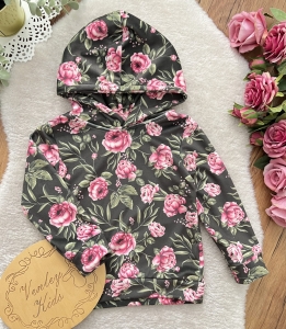 Bluza  WELUREK RÓŻOWE KWIATY 