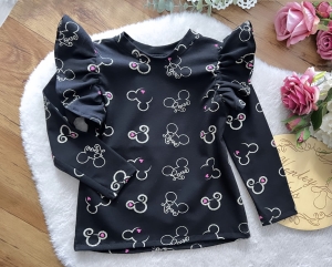 Bluzka Miki ze złotym z falbanką 