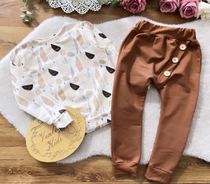 Bluza + spodnie ABSTRAKCJA BEŻ