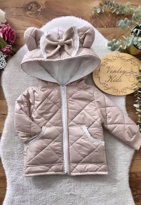 KURTECZKA  BEŻ Z KORONKĄ przedłużana 