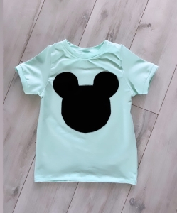 Bluzeczka letnia mięta czarny MIKI