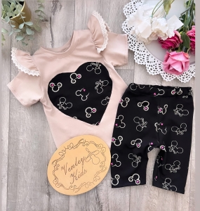 Zestaw Minnie złota z beżem 