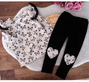 Zestaw beżowe motylki