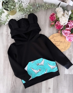 Bluza czarna miki z dino 