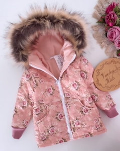 Kurtka zimowa RÓŻE PUDER 
