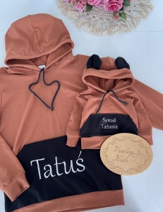 Zestaw TATA  + SYN  brąz  Tatuś, synuś