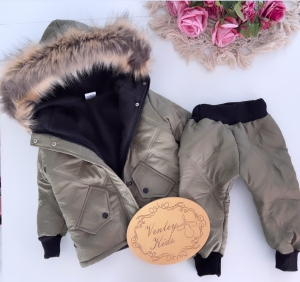 Zestaw zimowy KHAKI OLIWKA mat