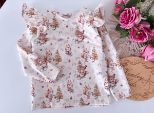 Bluzeczka z falbanką WIEWIÓRKI beż