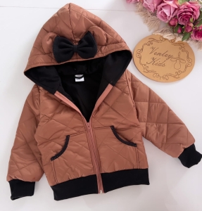 KURTECZKA  BRĄZ Z KORONKĄ  