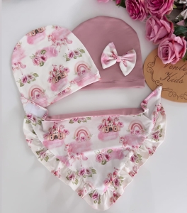 Czapka z chustą  KWARC Z JEDNOROŻEC