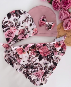 Czapka z chustą KWARC z ROMANTYCZNOŚĆ