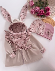 Płaszczyk Królik BEŻ z NEWBIE PINK
