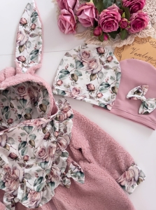 Płaszczyk Królik BUKLA KWARC z zimowy kwiat